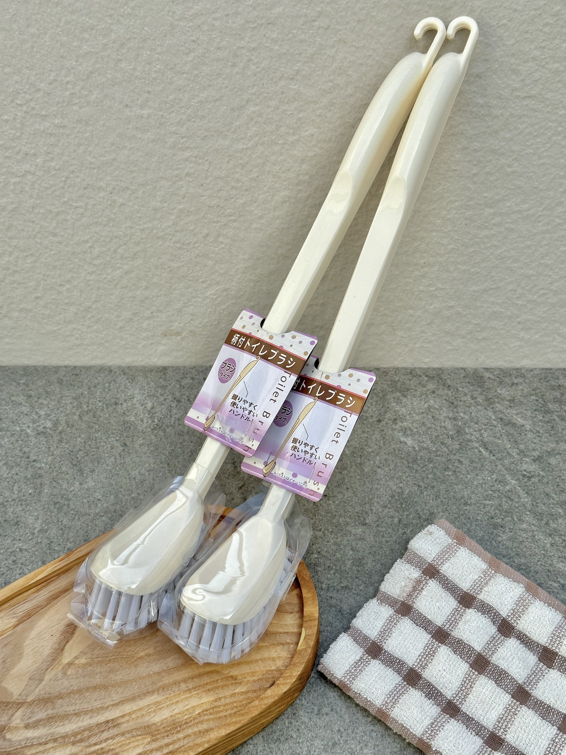 Chổi cọ toilet cán dài, đầu cong Seiwa Pro 40cm - Hàng nội địa Nhật Bản nhập khẩu chính hãng