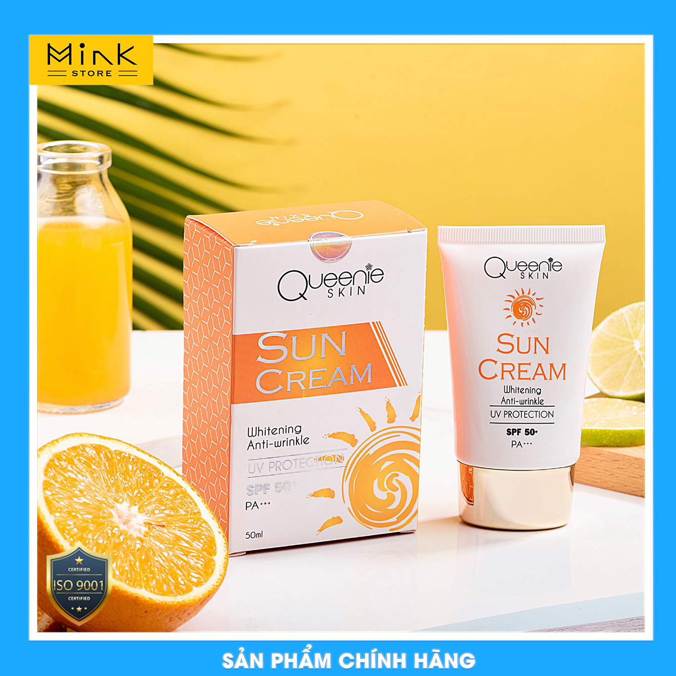 Kem Chống Nắng Queenie Skin - Chống Lại Các Tia UVA/UVB Từ Mặt Trời, Giúp Da Không Bị Tổn Thương Khi Đi Dưới Nắng - 50 ML - Hàng Chính Hãng