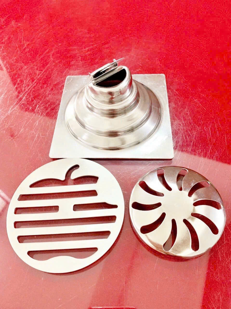 Hố ga thoát sàn nước chống hôi ngược lưỡi gà hàng dày 1.5 ly inox 304 cao cấp loại mới (Tặng kèm quà ngẫu nhiên)