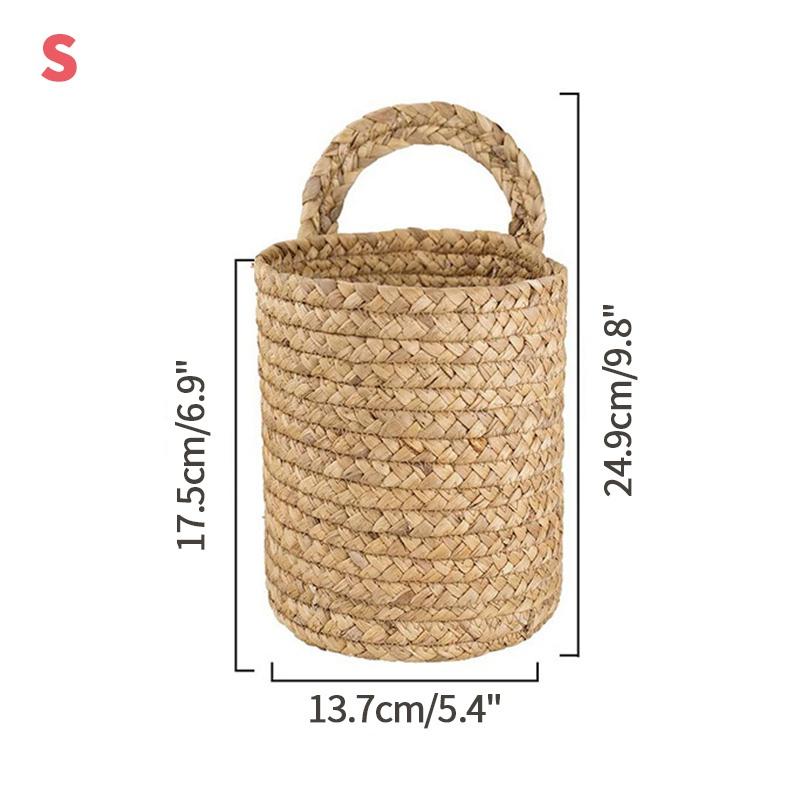 Giỏ đan sợi cỏ biển treo tường trang trí nội thất