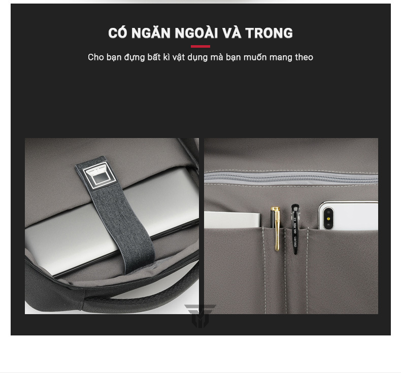 Balo Nam, Nữ Thời Trang Đa Năng, Balo Laptop Thời Trang Đi Học Cao Cấp Teement Chống Nước Cổng Sạc USB 9003 - Hàng Chính Hãng