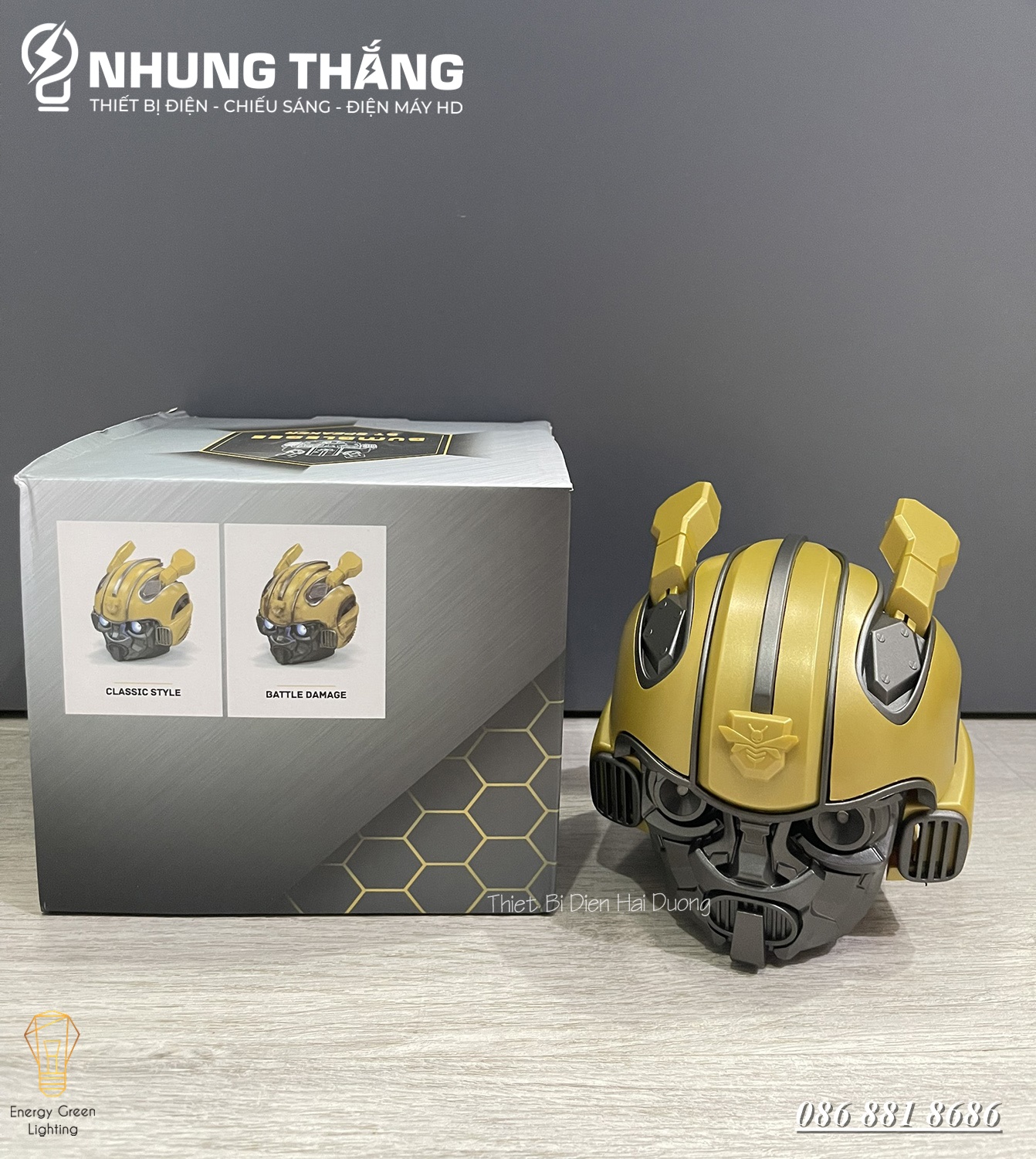 Loa Bluetooth Bumblebee Transformer - Tích Hợp Đèn Led - Kiểu dáng Cool Ngầu - Hỗ Trợ Khe Cắm Thẻ Nhớ - USB - Có Video