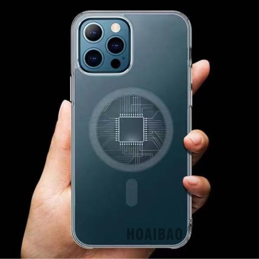 ỐP LƯNG SẠC TỪ TÍNH CHO IPHONE 12/ 12 PRO/ 12 PRO MAX MIPOW TEMPERED GLASS TRANSPARENT - Hàng Chính Hãng
