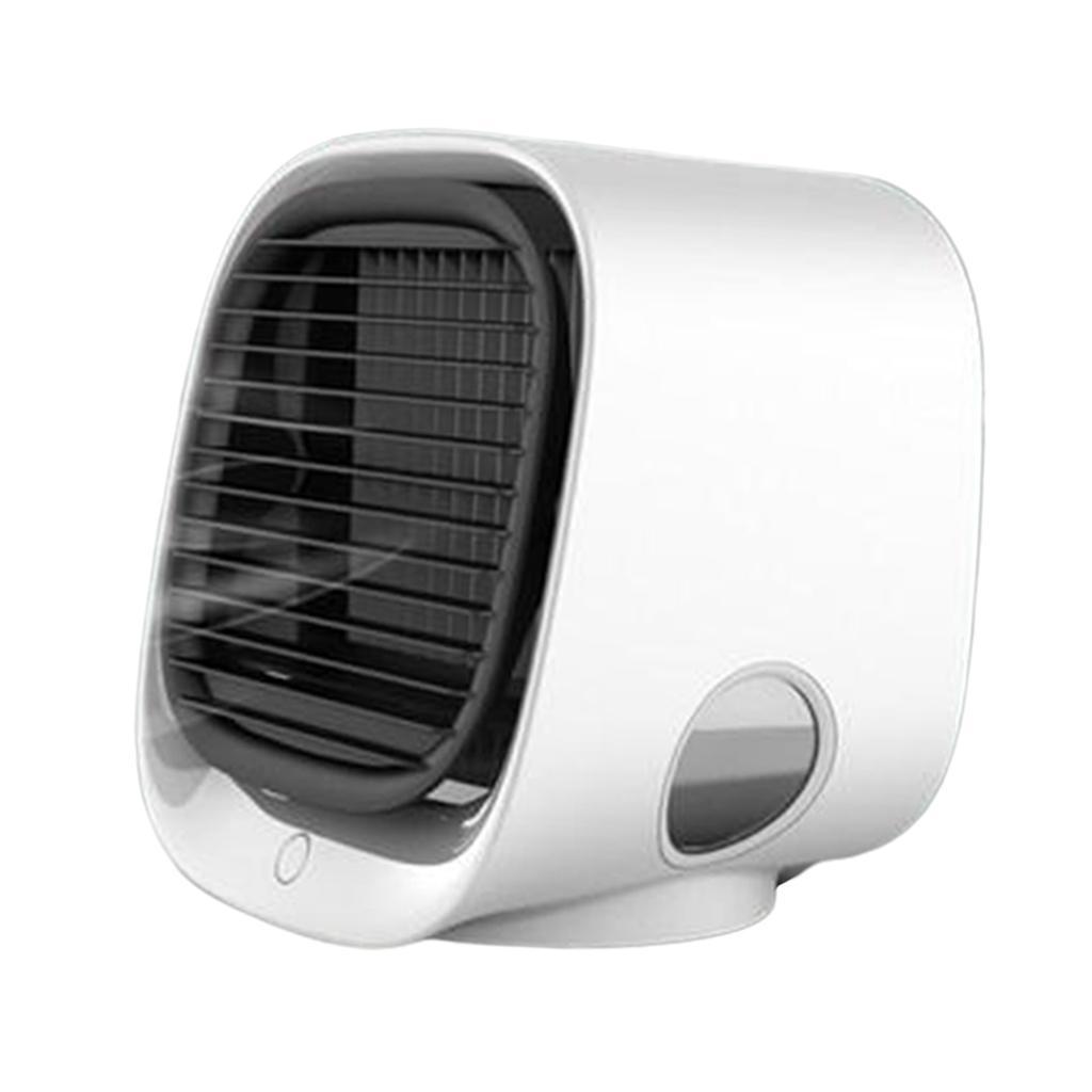 2xPortable Evaporative Air Fan Cooling Air Conditioner Humidifier White