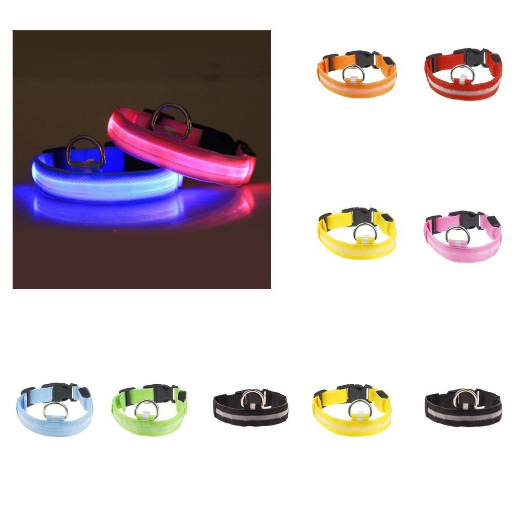 LED Dog Collar Glow in The Dark Led Pet Collar For Dogs Puppy