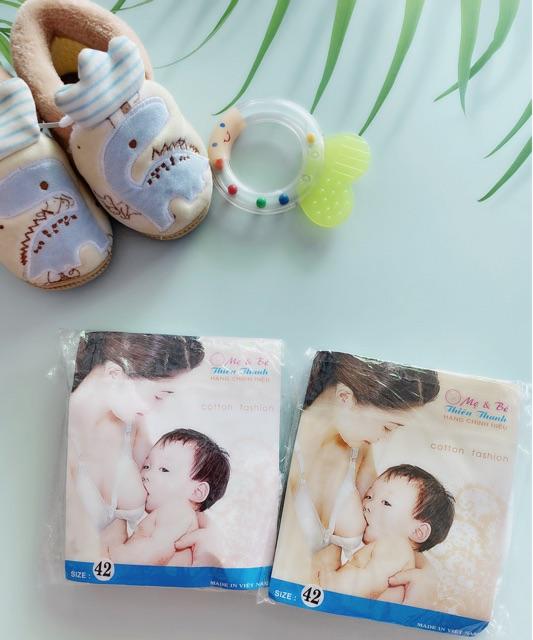 1 Áo Ngực Cho Con Bú Cotton Cúc Tháo Cúp Ngực