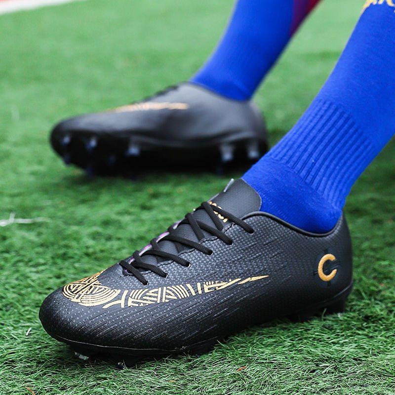 YANZISHOP trẻ em giày bóng đá cho trẻ em trai nghiền móng tay đào tạo giày cỏ nhân tạo da chân ag dài móng cho người lớn trò chơi thể thao học sinh tiểu học