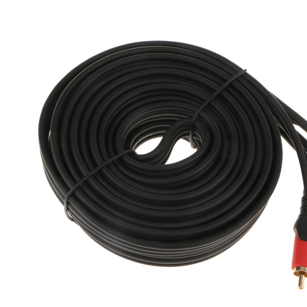 RCA Audio Video AV Cable Cord Line 3 Male to 3 Male Gold Plated