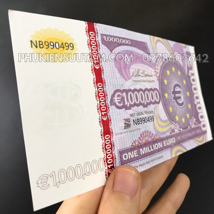 Tờ lưu niệm 1 triệu Euro dạ quang để sưu tầm hoặc làm quà tặng độc đáo -SP005598