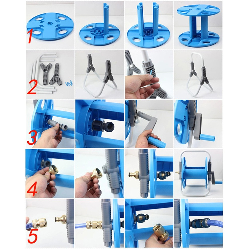 Bộ cuộn ống dẫn nước, bộ khung cuốn dây tưới, khung rulo quấn dây xịt rửa vệ sinh , tưới cây