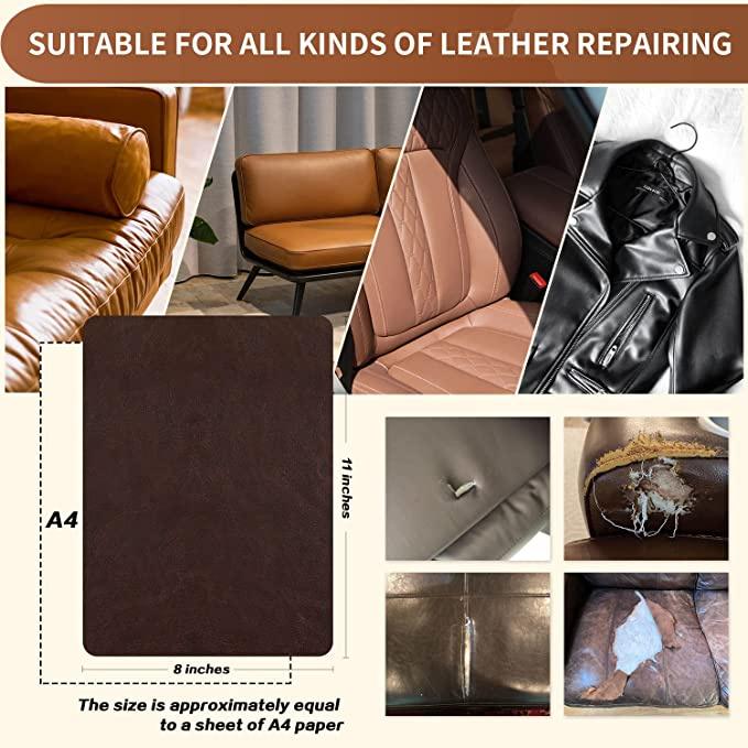 Miếng dán da PU tự dính sửa chữa đồ da/Bản vá da tự dính cho ghế sofa, ghế ô tô, túi xách, miếng dán sơ cứu cỡ lớn mẫu mới 138*50cm