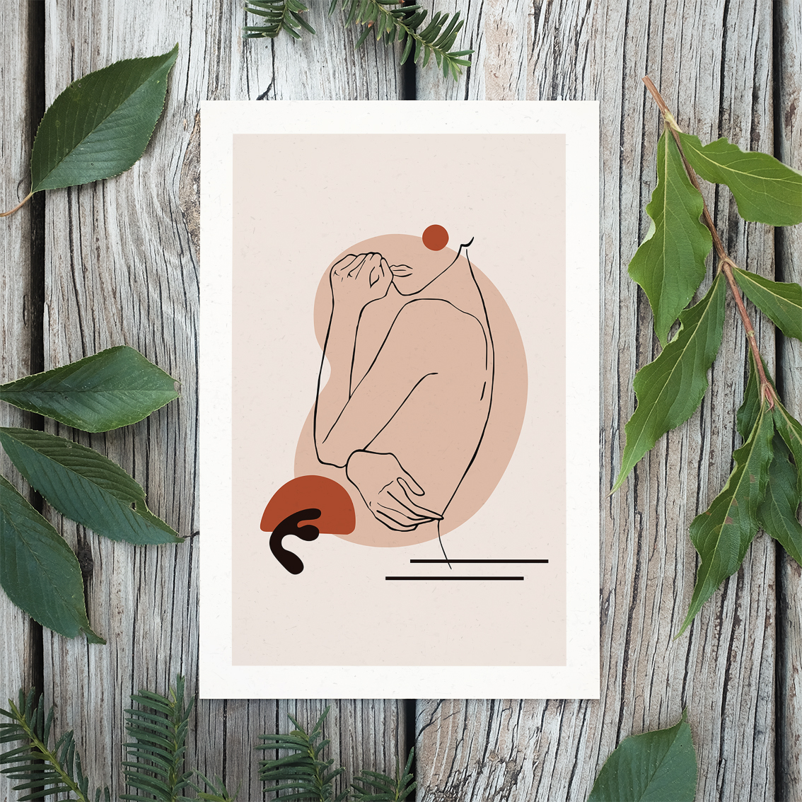 Tranh Poster Phong cách tối giản, Bohemian, Lady, Lifestyle, Fashion, Minimalism, Pastel, SOYN PTK017