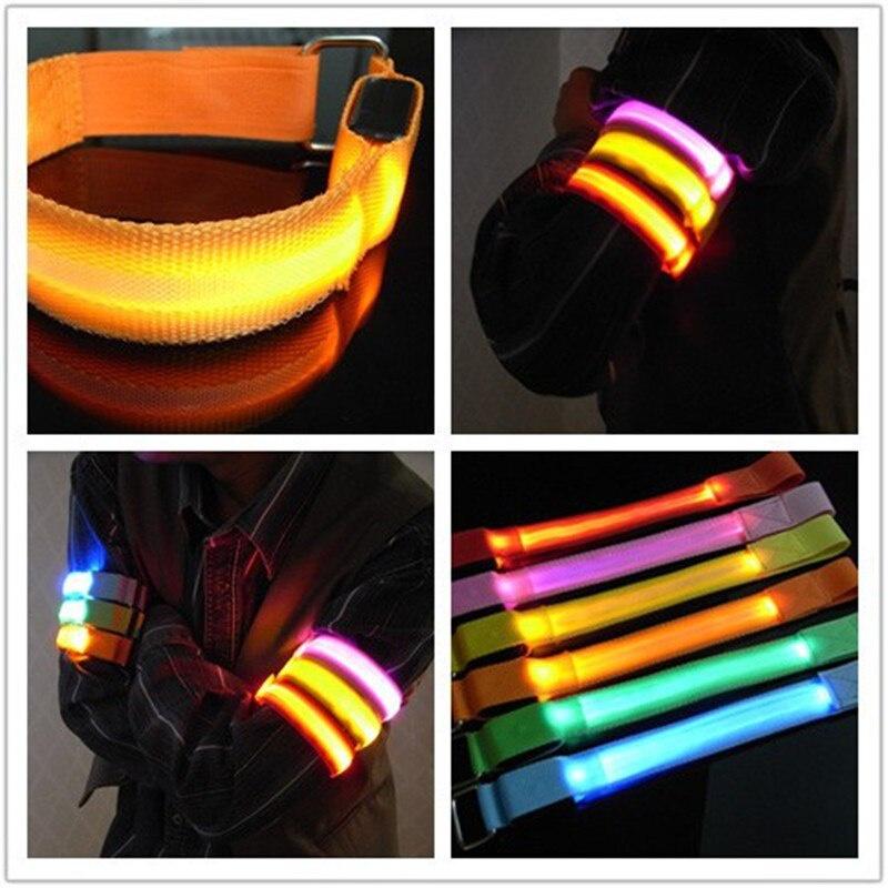 LED Reflective Light Arm Armband Strap Safety Belt For Night Running Cycling Hand Strap Wristband Wrist Bracelets Dropship