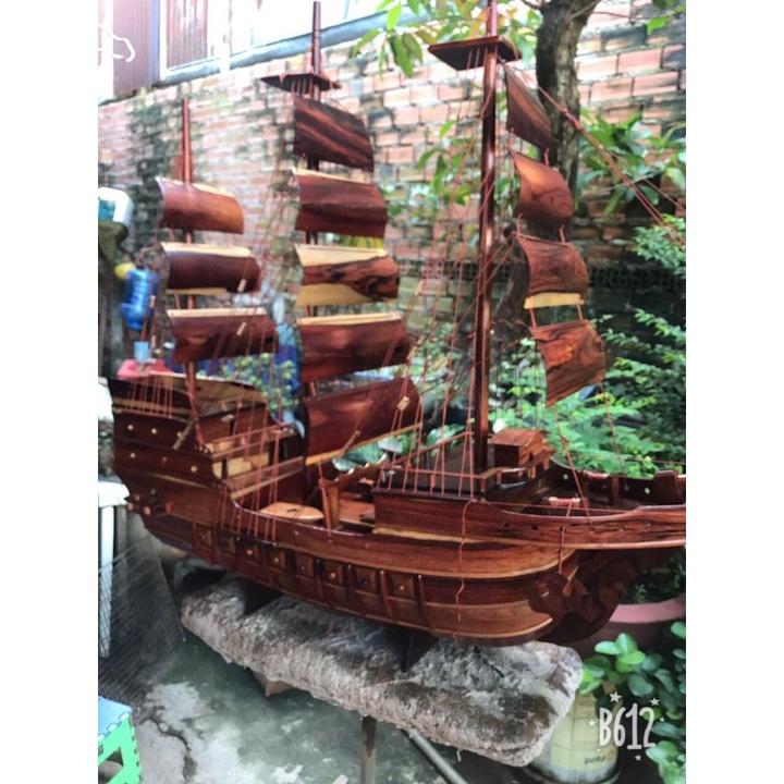 Thuyền buồm gỗ cẩm  - - dài 1mét