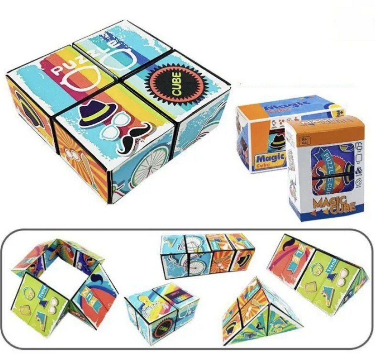 Khối Rubik Nam Châm Biến Thể Magic Cube Nhiều Màu Sắc