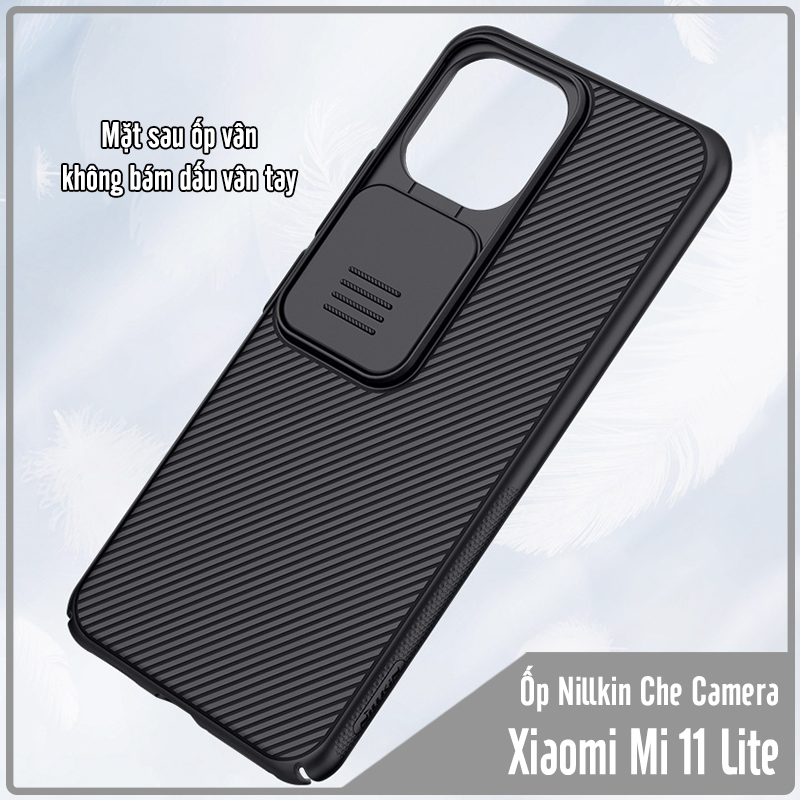 Ốp lưng cho Xiaomi Mi 11 Lite Nillkin CamShield che camera - Hàng Nhập Khẩu