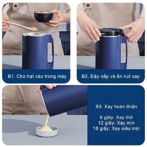 [KoSuyTu] Máy Xay Hạt Khô Đa Năng Mới Dung Tích Lớn - Công Suất 300W - 8 Lưỡi Xay Siêu Mịn - Xay Các Loại Hạt, Đồ Khô, Coffee, Ngũ Cốc Không Ồn