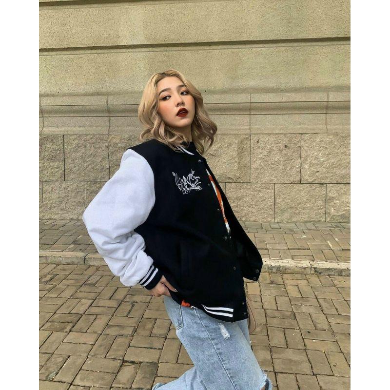 Áo khoác dù Varsity GonZ Bomber Nam Nữ Ulzzang Form Rộng