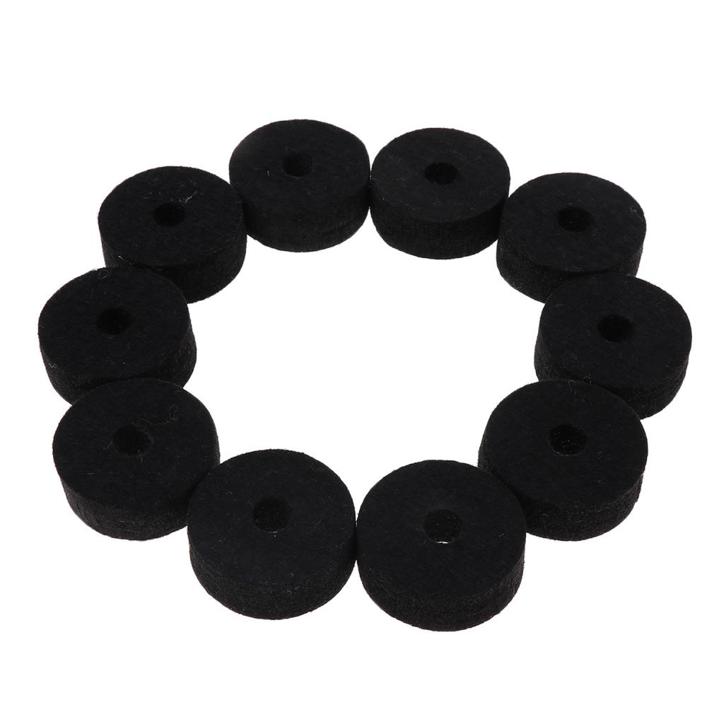 Sunnimix 10 Bộ Trống Cái Chập Chả Cảm Thấy Hi Nón Máy Giặt Đệm Nhạc Cụ Bộ Dụng Cụ Thay Thế