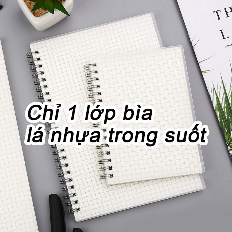 Sổ Vở lò xo 120 trang Caro, Kẻ ngang, Chấm bi Klong B5, Self Planner chọn bìa