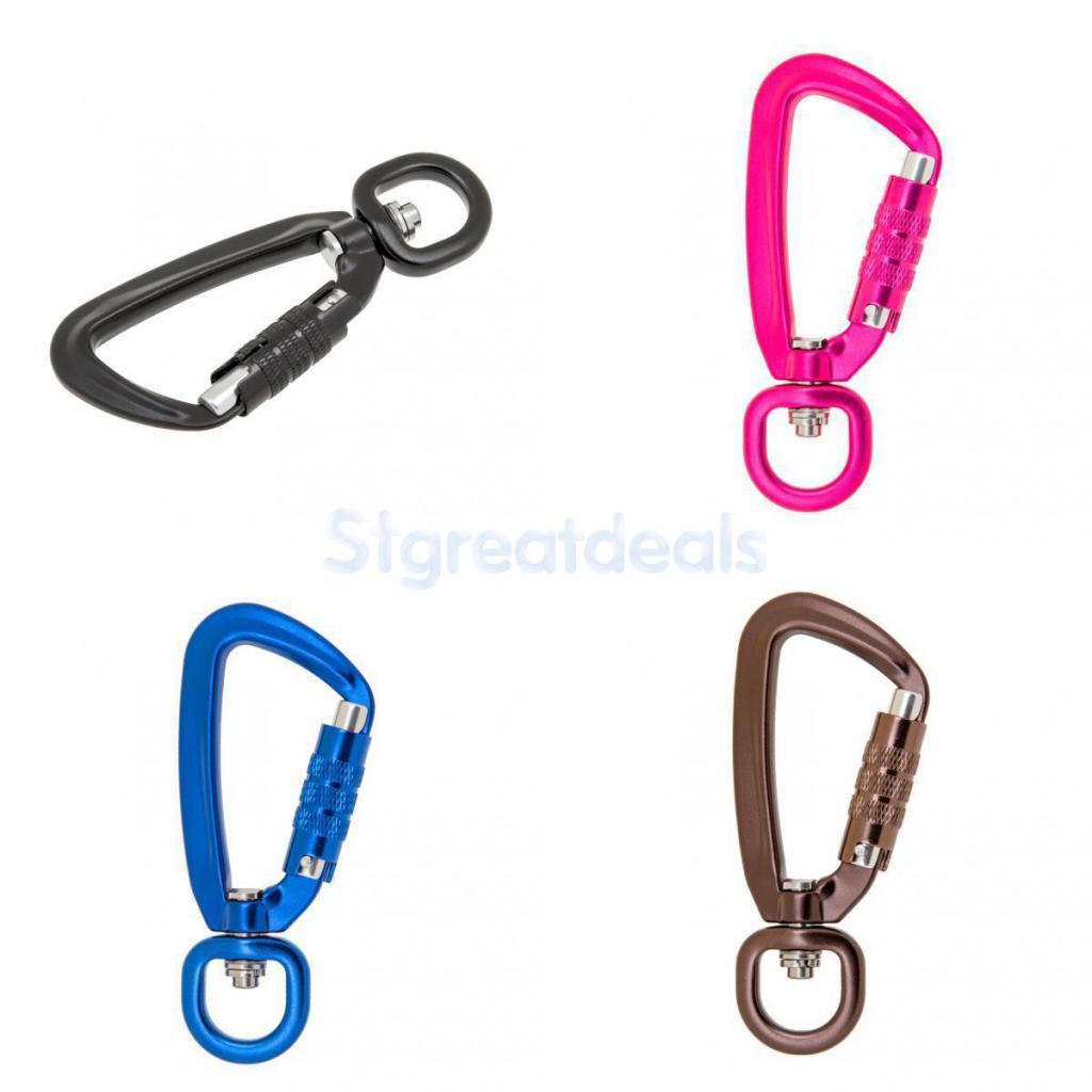 2pcs Outdoor  Locking Carabiner Keychain Climbing Backpack Hook