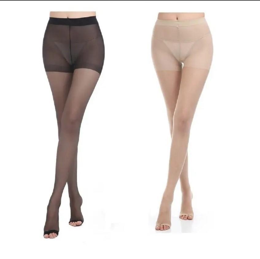 Quần tất, vớ quần hở ngón chân chất liệu dai,mềm, mịn Nữ Đen Women