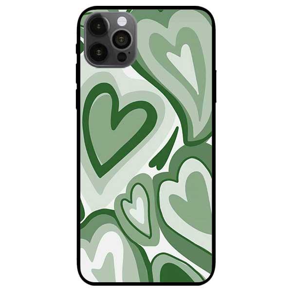 Ốp lưng dành cho Iphone 11 / 11 Pro / 11 Pro Max - Tim Viền Xanh Lá
