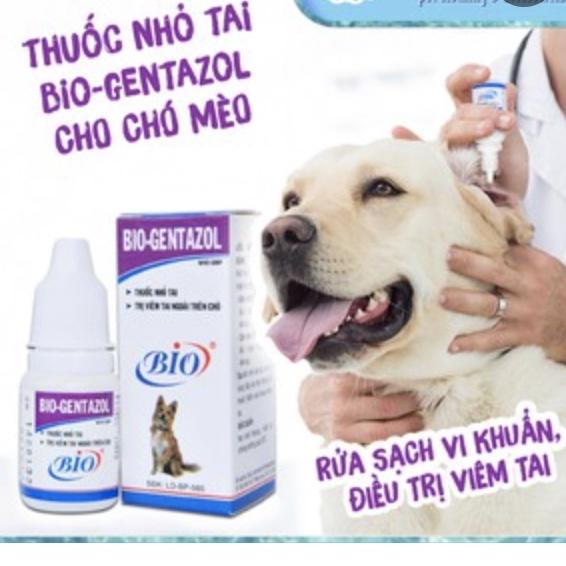 DUNG DỊCH NHỎ TAI BIO GENTAZOL 10ML CHO CHÓ