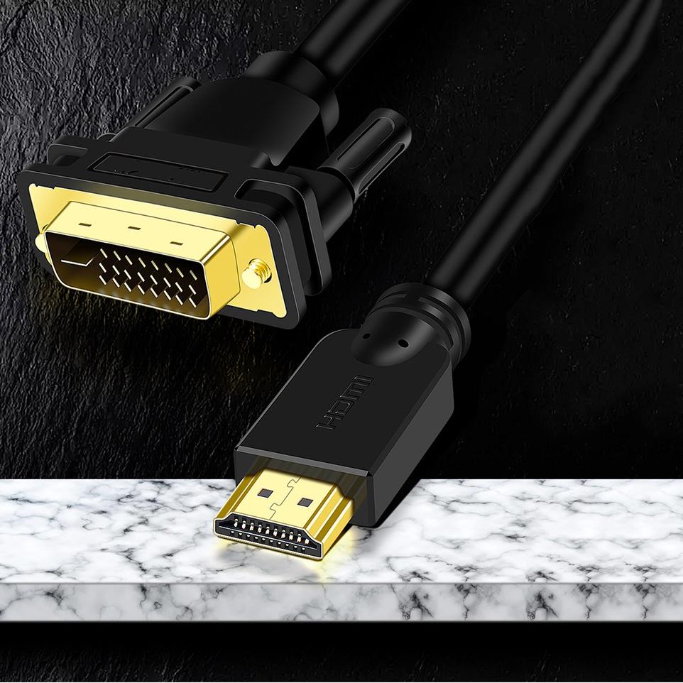 Cáp chuyển HDMI ra DVI hỗ trợ 2 chiều lên màn hình HDMI hoặc Dvi - JH H211