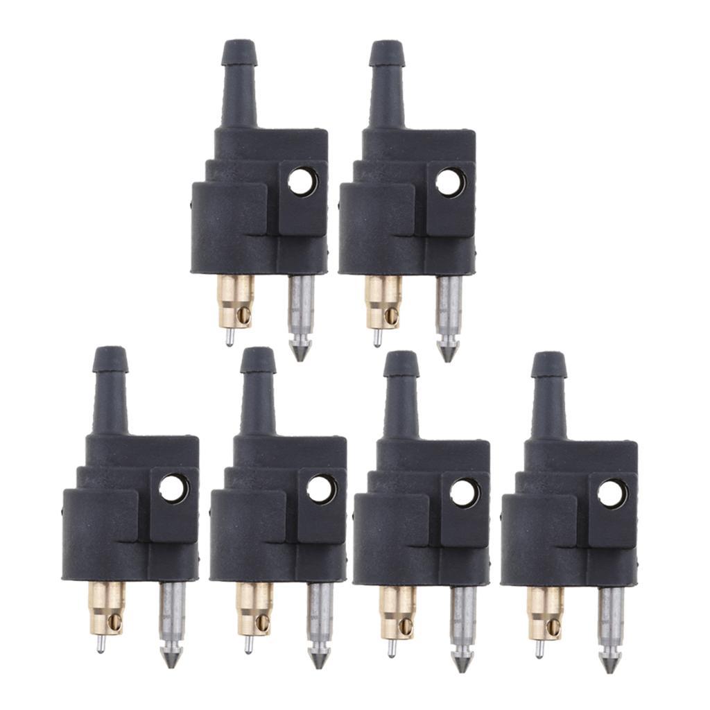 6 Pieces /4"  Hose Line Connector Fuel Line Joint Fittings