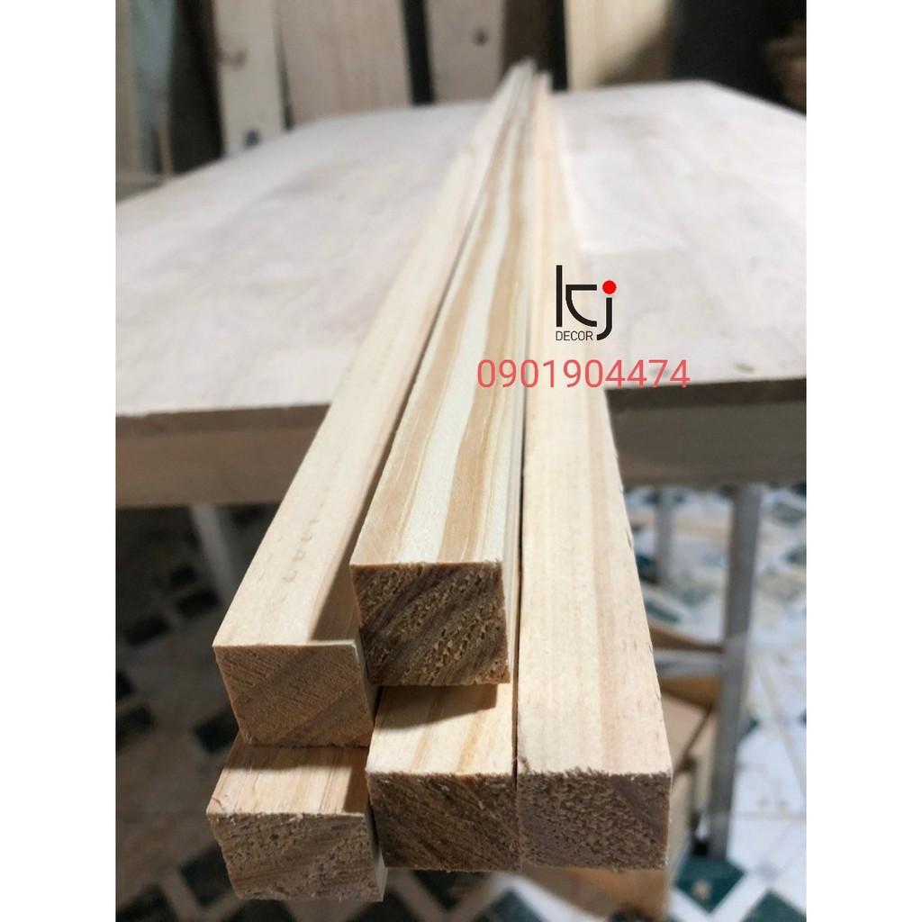 - THANH GỖ THÔNG DÀI 80x3x2CM LÁNG MỊN 4 MẶT