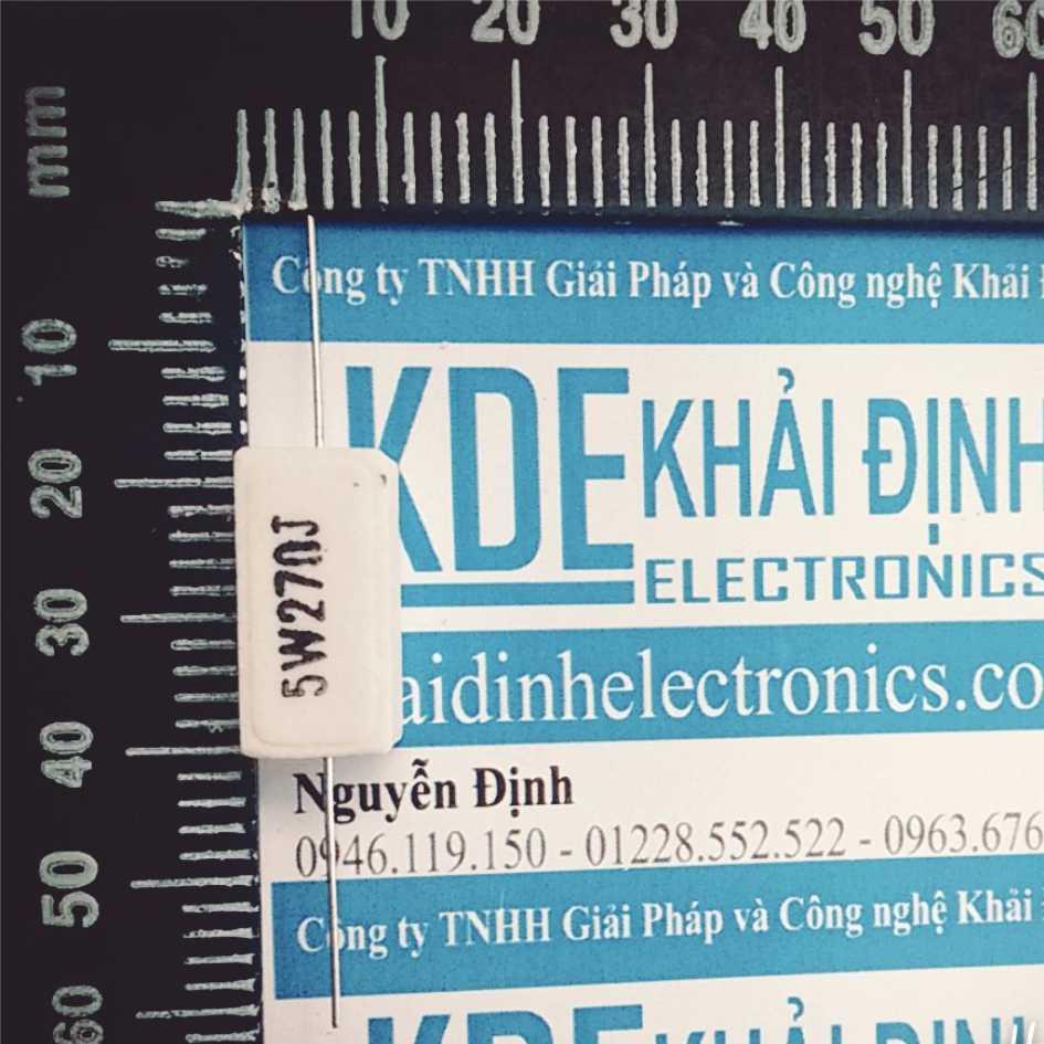 10 con điện trở 5W, ĐIỆN TRỞ SỨ, ĐIỆN TRỞ CÔNG SUẤT 0.1R-6.8R 0.1ohm-6.8ohm kde0445