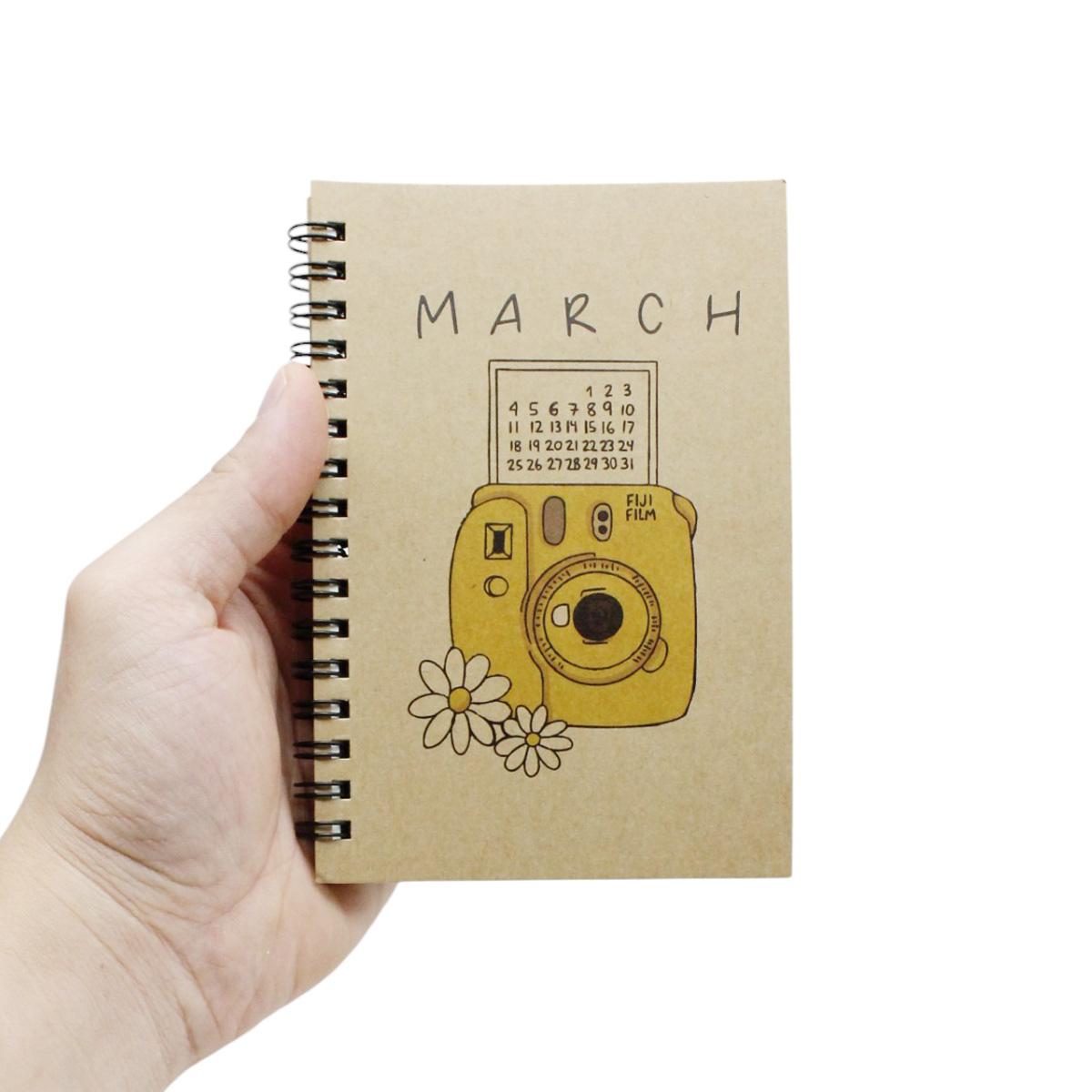 Sổ Lò Xo Kraft A6 - Không Kẻ Có Chấm - 80gsm - The Sun 03