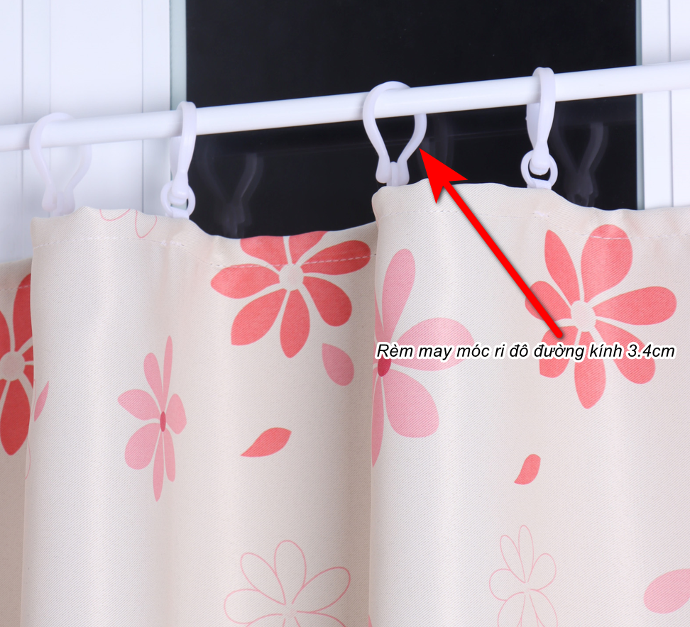 Rèm Vải Khoen Lỗ, Khoen Ri Đô, Rèm Dán MÈO ĐEO GIỎ Vải Dày Khả Năng Chống Nắng Cao