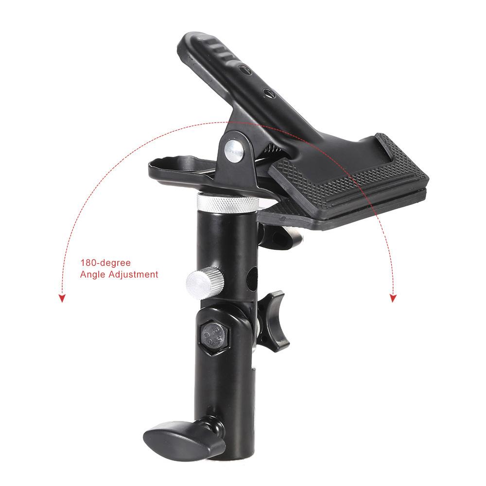 Giá đỡ kẹp kim loại với 5/8 "Phần đính kèm chân đế nhẹ 1/4" đến 3/8 "Bộ chuyển đổi xoay gắn vít cho Photo Studio