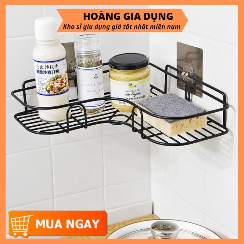 Kệ Góc Tam Giác Kim Loại Sơn Tĩnh Điện Để Đồ Kệ Nhà Tắm Dán Tường H238