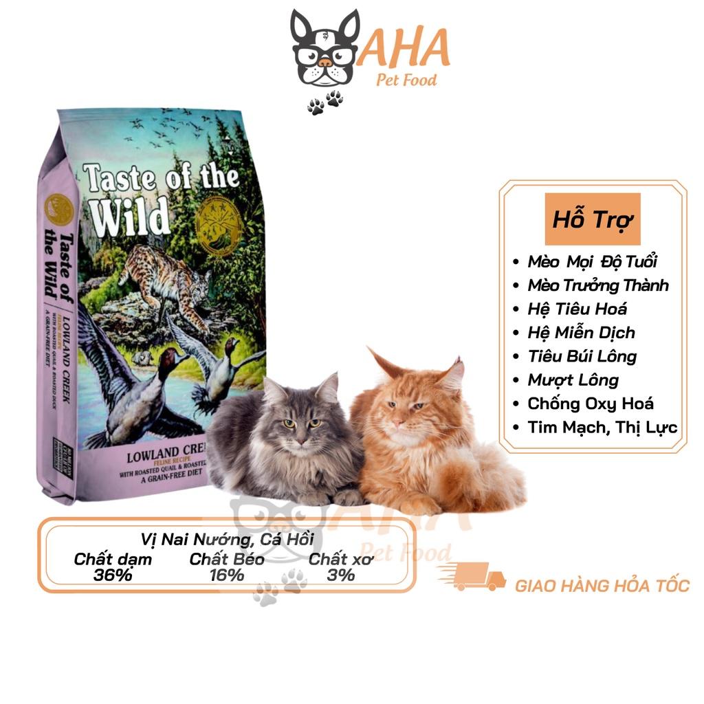 {Mới} Thức Ăn Hạt Cho Mèo Bao 6.6kg Taste Of Wild Vị Chim Cút, Thịt Vịt, Rau Củ, Trái Cây - Mượt Lông, Búi Lông