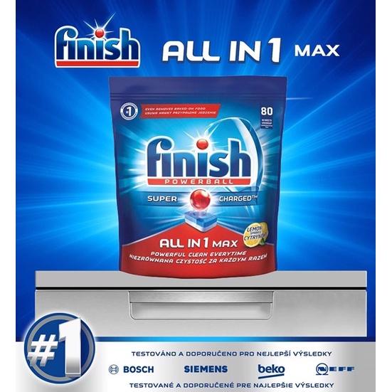Viên rửa bát finish all in 1 max 80 viên hương chanh dùng cho máy rửa bát - viên finish all in one max 80 tabs