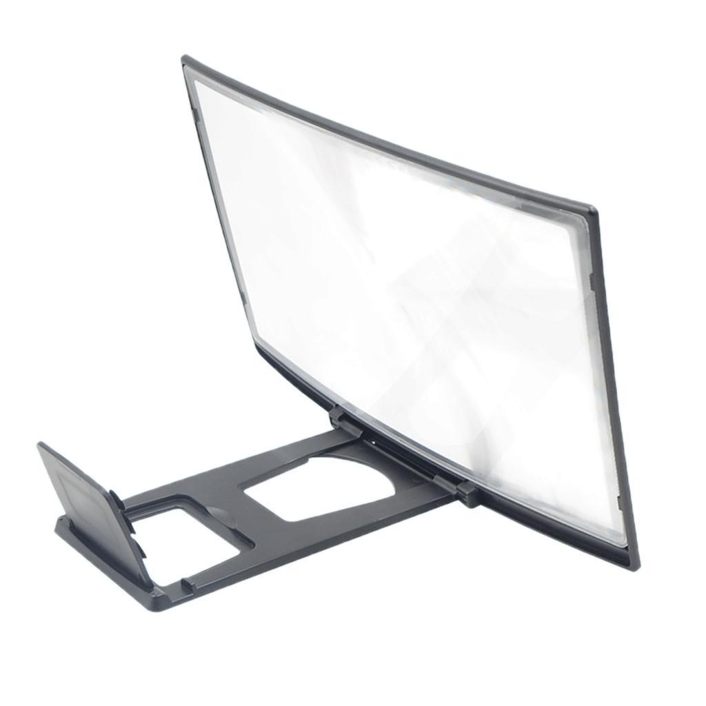 L6 3D Enlarged 12" Curved Screen Mobile Phone Amplifier Holder for Movies