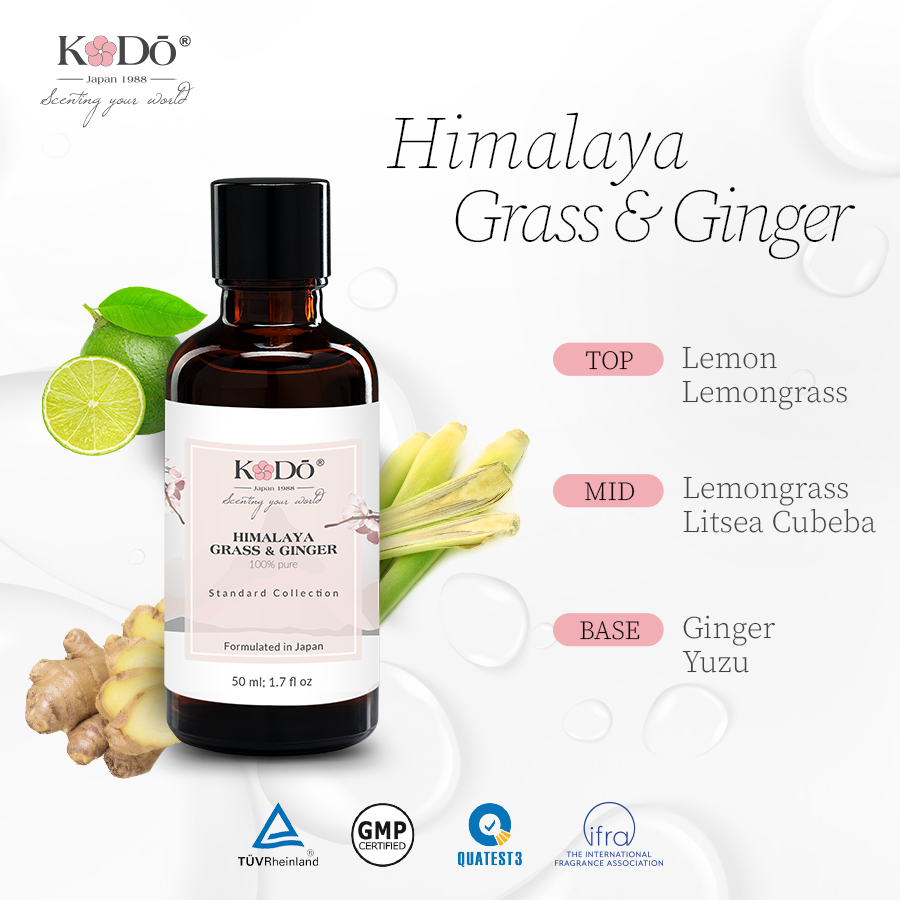 Tinh Dầu Nước Hoa Nguyên Chất Kodo Himalaya Grass & Ginger Hương Thơm Tươi Mát, Ấm Áp