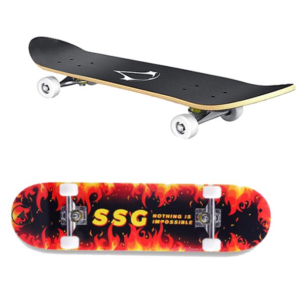 Ván trượt Người Lớn Skateboard Mặt Nhám, Bánh Pu  Cỡ Đại 80x20+ Khung Hợp Kim Nhôm Chịu Lực(Nhiều Màu sắc)