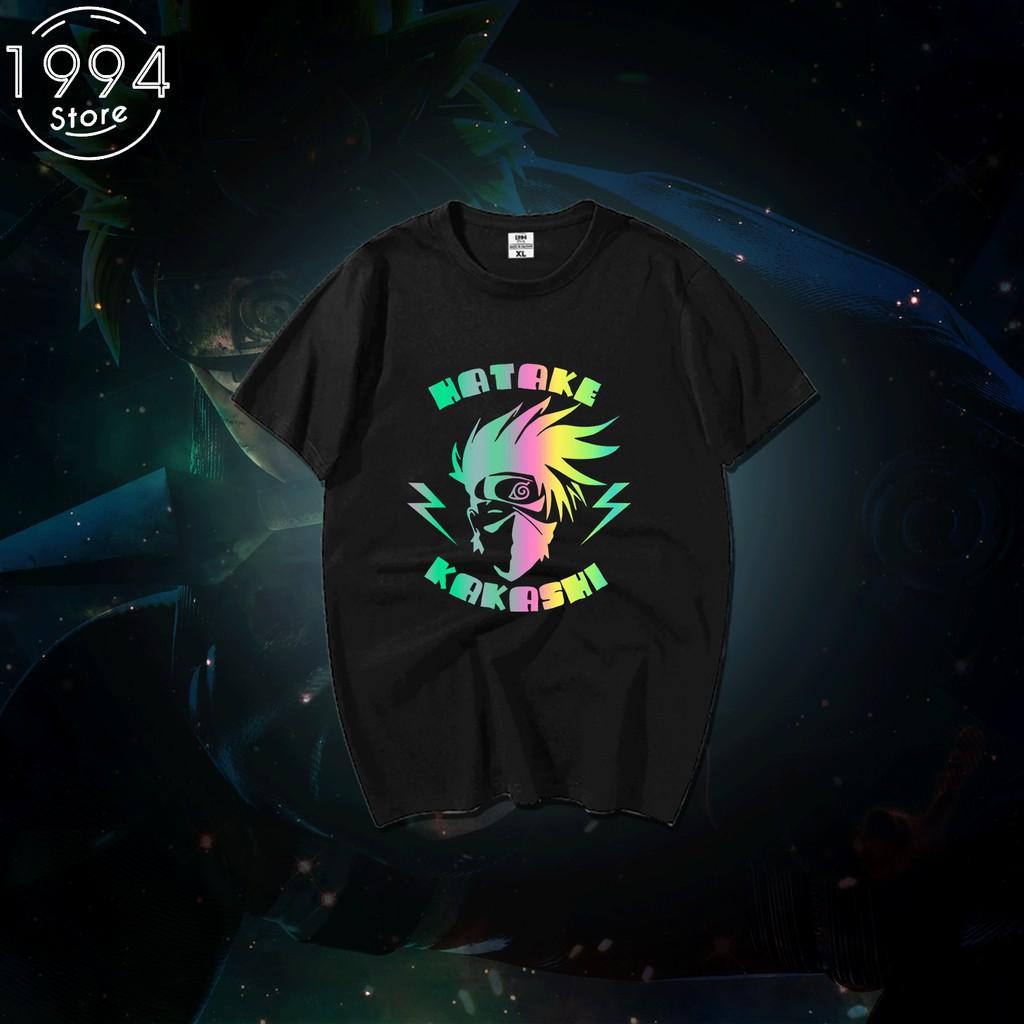 Áo Tay Lỡ Unisex Phản Quang Đa Sắc Naruto Kakashi