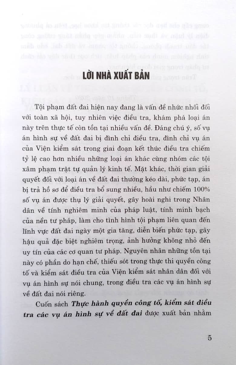 Thực hành quyền công tố, kiểm sát điều tra các vụ án hình sự về đất đai