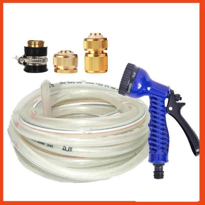 Bộ dây tăng áp 3 lần vòi xịt nước rửa xe, tưới cây loại 3-5m 206843
