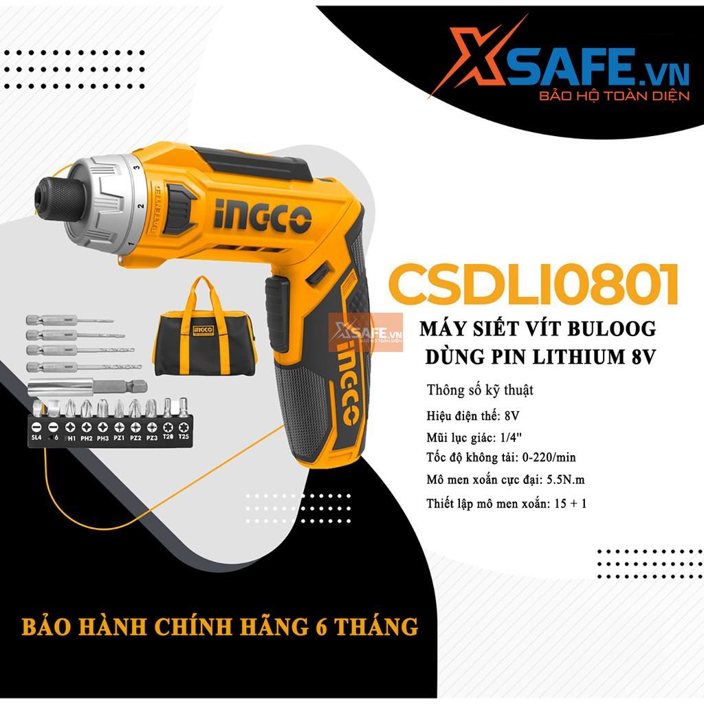 Máy siết vít dùng pin Li-ion hiệu Ingco CSDLI0801