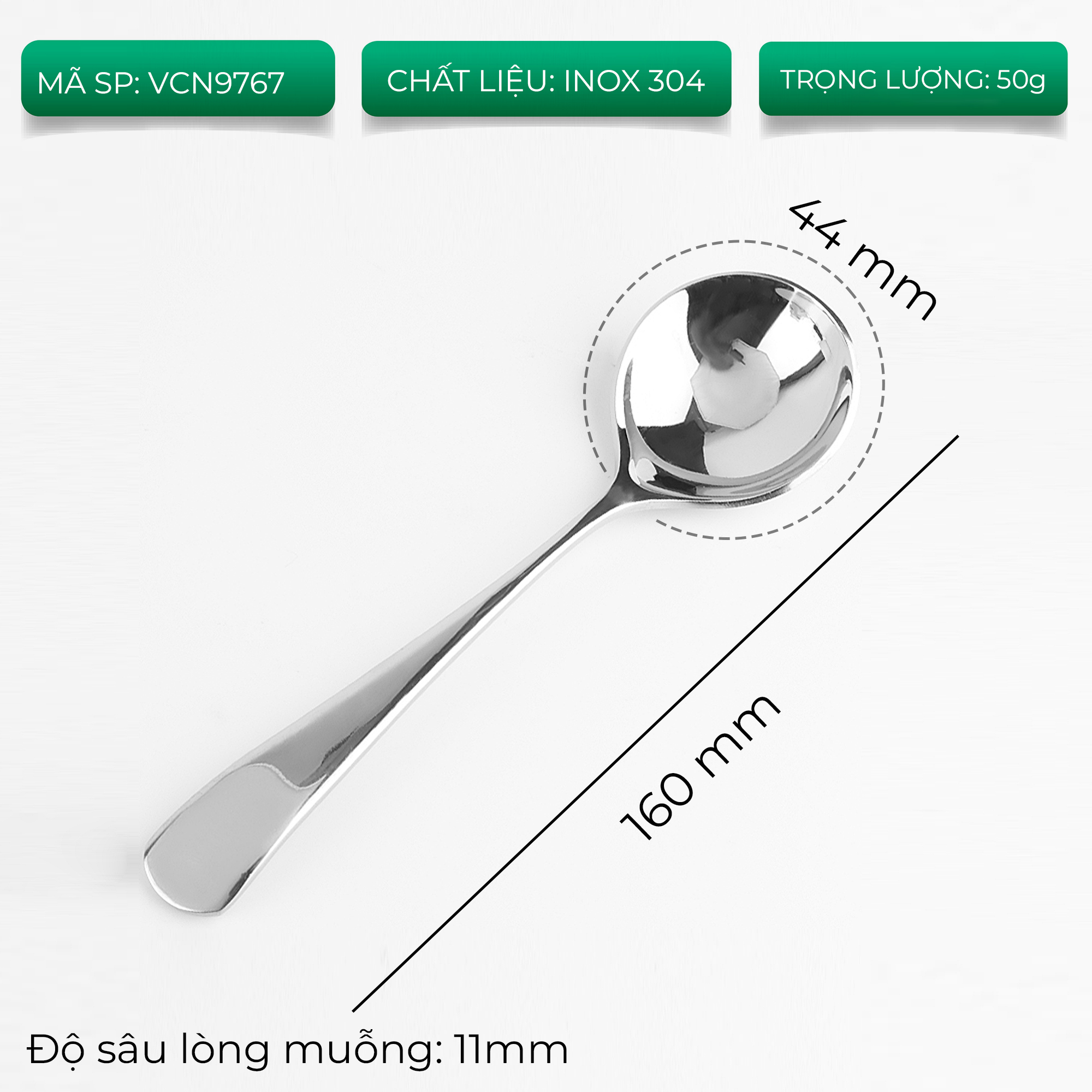 Muỗng cupping thử nếm cà phê inox 304