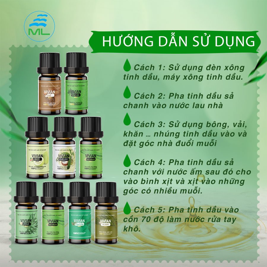 Tinh dầu sả chanh thiê nhiên Vivian 10 ml
