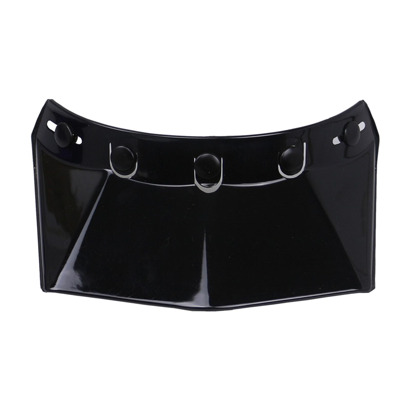 5-Snap Visor Peak Replace for Motorcycle Durable Black