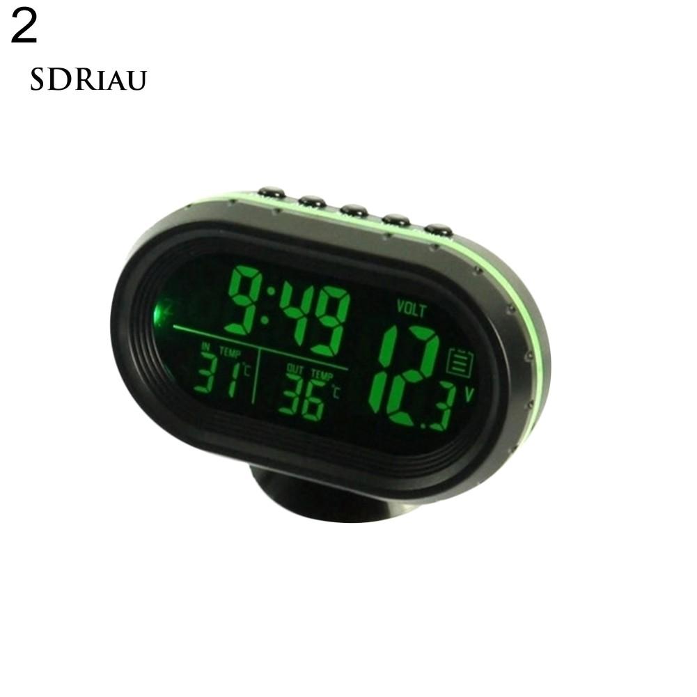 Đồng Hồ Nhiệt Kế Màn Hình Lcd Gắn Bảng Điều Khiển Xe Ô Tô