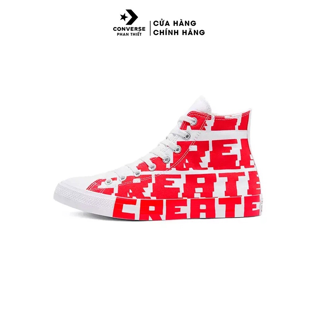 Giày Sneaker Unisex cổ cao đỏ trắng Converse Chuck Taylor All Star Create Future - 168554V